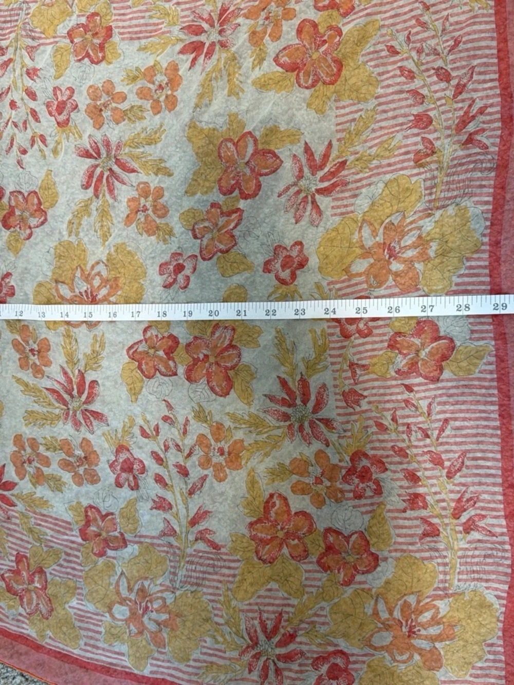 Vintage Vera Neumann 100% Silk Floral Scarf